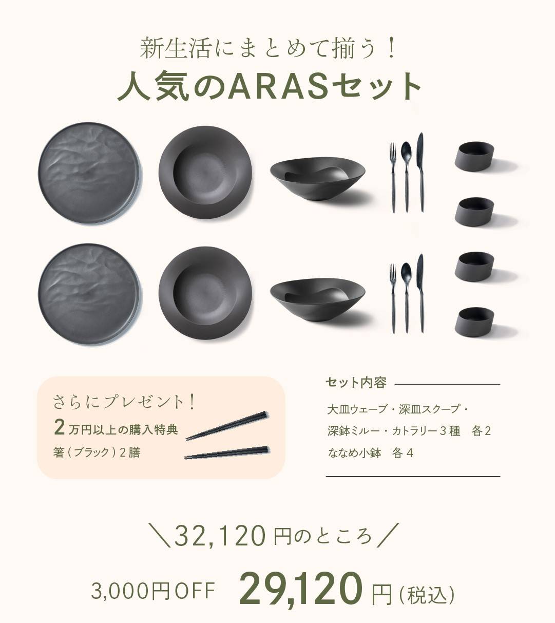 期間限定＞【3,000円OFF】人気のARASセット